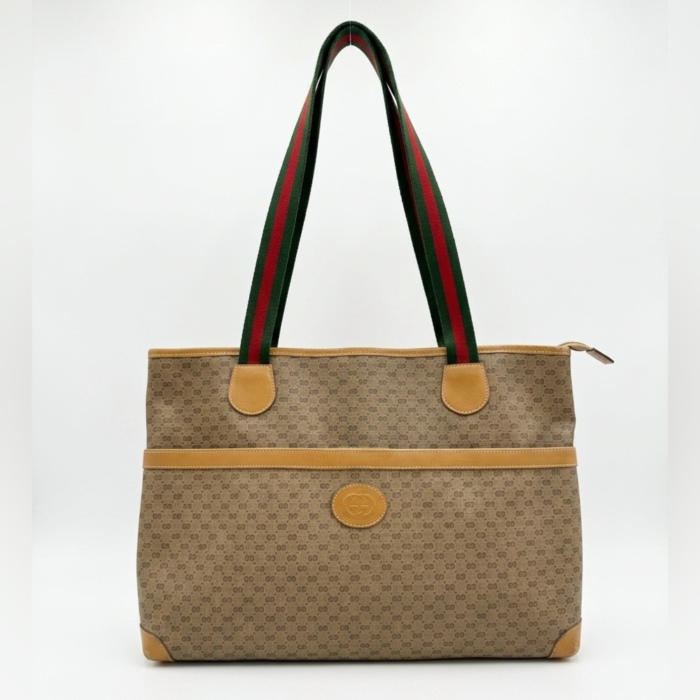 Vintage Gucci Micro GG Supreme Web Tote Bag - Classic Monogram